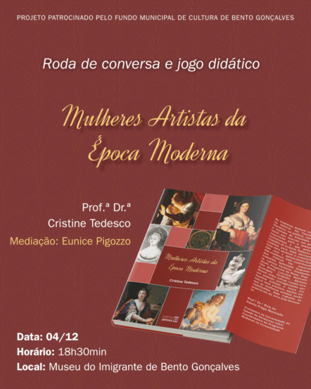 Museu do Imigrante de Bento Gonçalves sedia bate-papo sobre o livro 'Mulheres artistas da Arte Moderna'