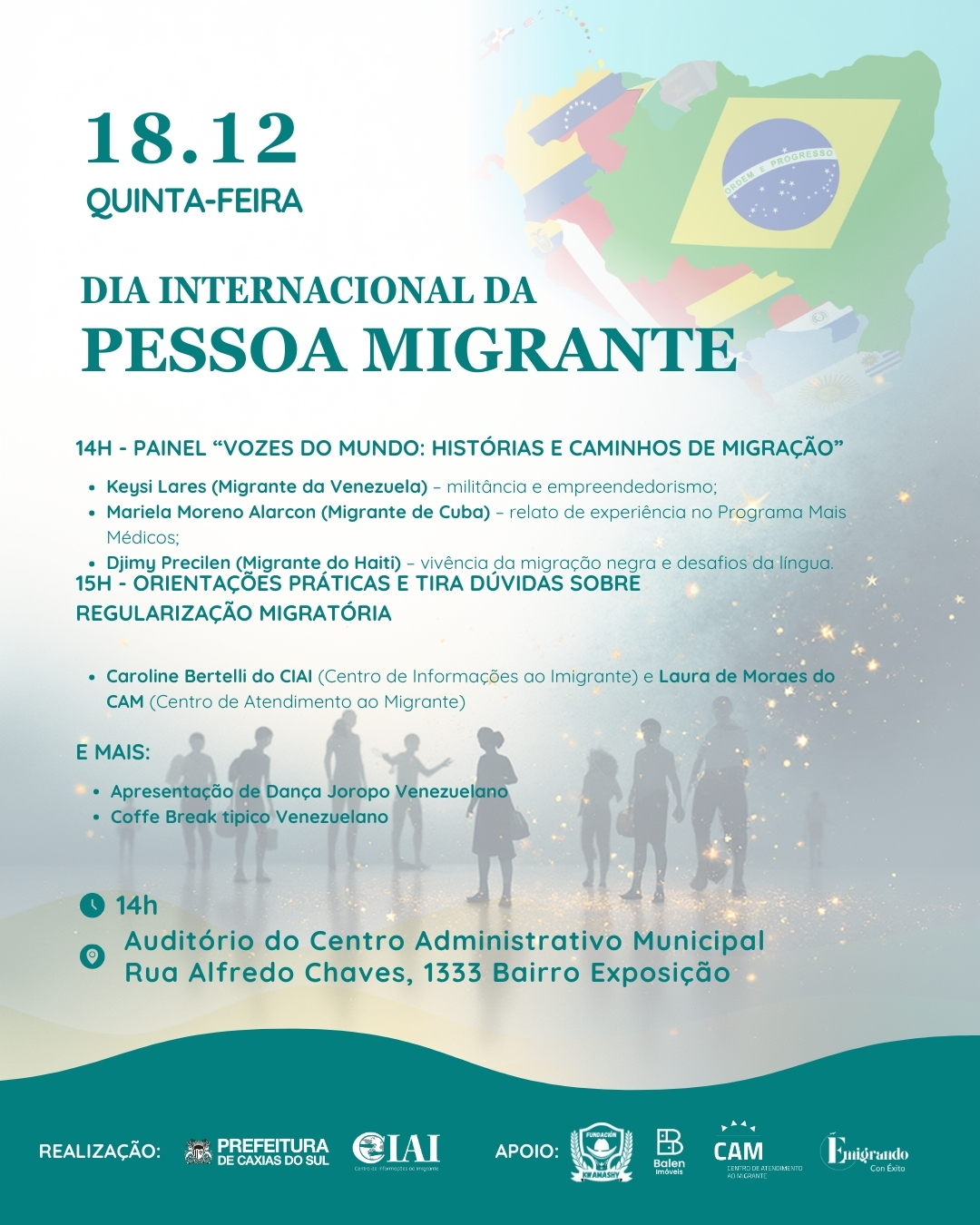 Caxias do Sul celebra Dia Internacional da Pessoa Migrante