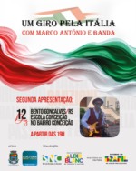 Bairro Conceição de Bento Gonçalves recebe o espetáculo 'Um Giro pela Itália'