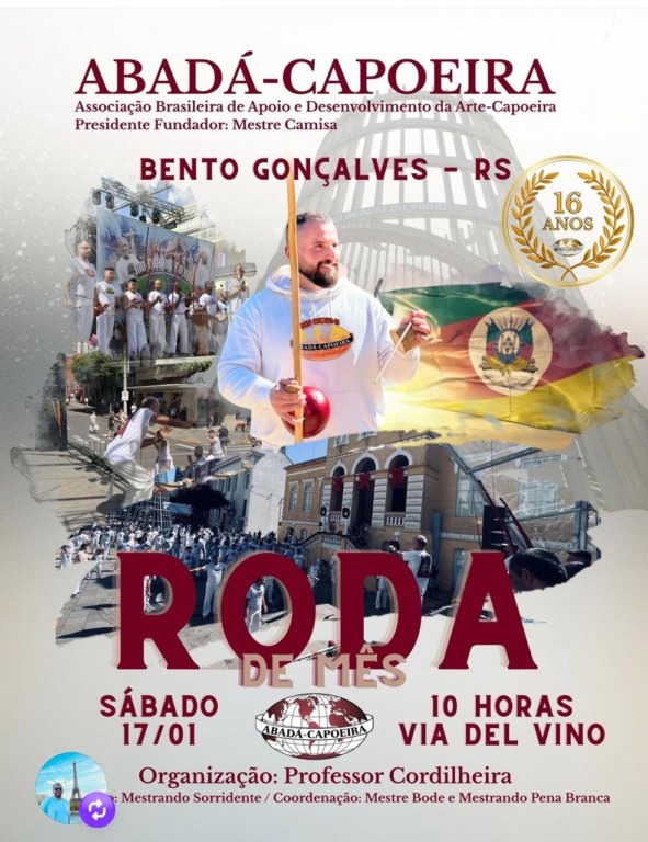 Via Del Vino em Bento Gonçalves recebe Roda de Capoeira