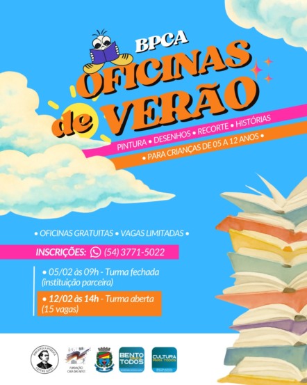 Oficinas de Verão da Biblioteca Pública Castro Alves abrem inscrições