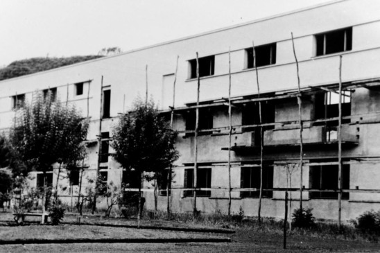 Projeto de Dario Granja Sant’Anna: a construção do prédio em meados de 1958
Reprodução,Relatório Lanifício São Pedro / Divulgação