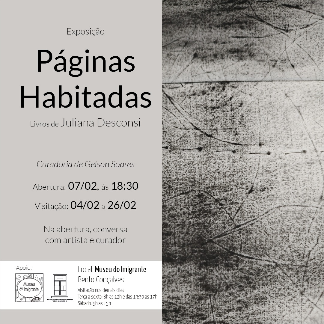 Exposição ‘Páginas Habitadas’ entra em cartaz no Museu do Imigrante de Bento Gonçalves